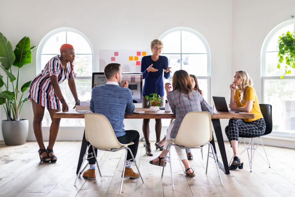 Diverse business people in a meeting