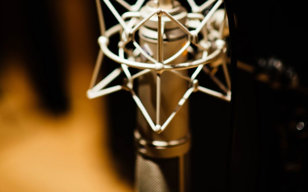 Close up of a radio microphone