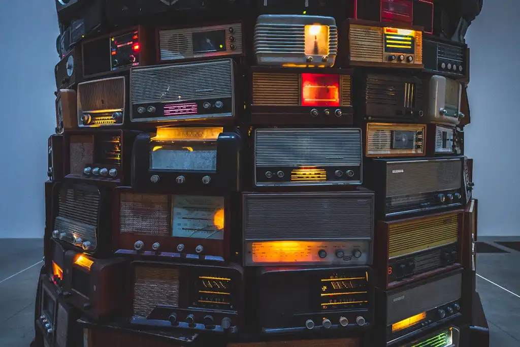 Tower of FM radios